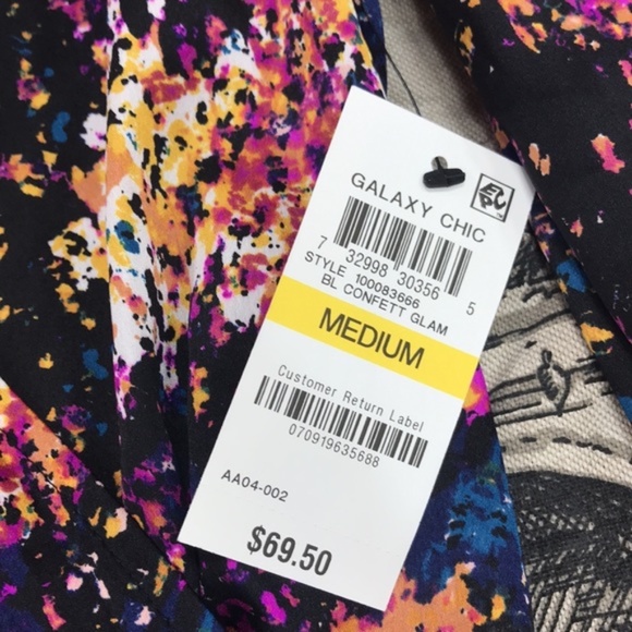 Bar III Confetti Printed Surplice Bodysuit - Picture 3 of 4